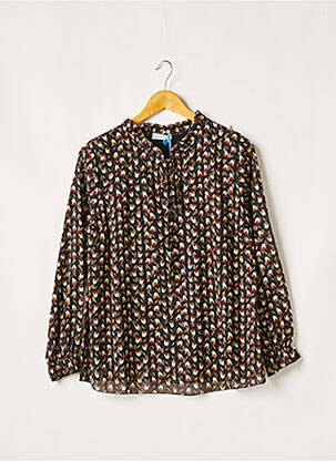 Blouse légère et transparente manches longues noir QUATTRO femme