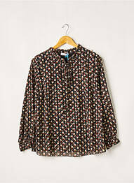 Blouse légère et transparente manches longues noir QUATTRO femme