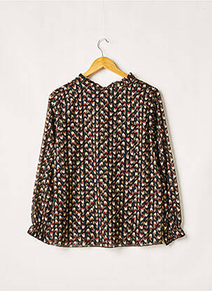 Blouse légère et transparente manches longues noir QUATTRO femme