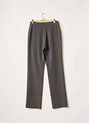 Pantalon droit fermeture zippée sous rabat boutonné taille normale gris QUATTRO femme