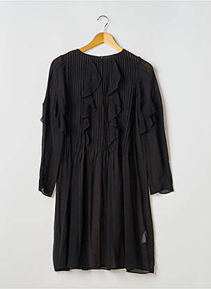 Robe courte coupe fluide manches longues noir SANS MARQUE femme