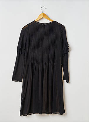 Robe courte coupe fluide manches longues noir SANS MARQUE femme