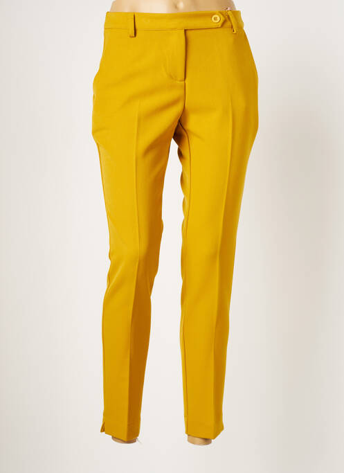 Pantalon chino jaune LA FEE MARABOUTEE pour femme