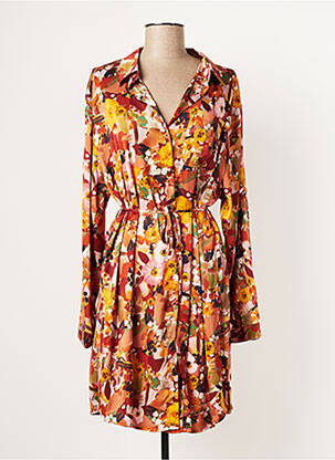 Robe mi-longue orange CHRISTY pour femme