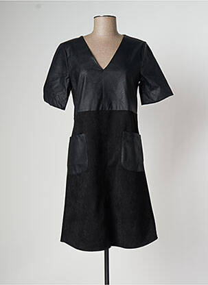 Robe courte manches courtes manches courtes noir LA FÉE ATELIER BY LA FÉE MARABOUTÉE femme