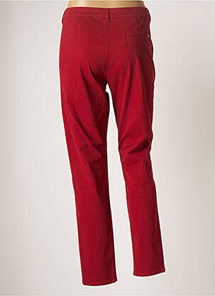 Pantalon chino fermeture zippée sous rabat boutonné taille normale rouge I.CODE (By IKKS) femme