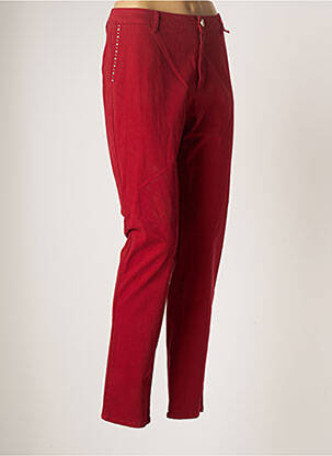 Pantalon chino rouge I.CODE (By IKKS) pour femme