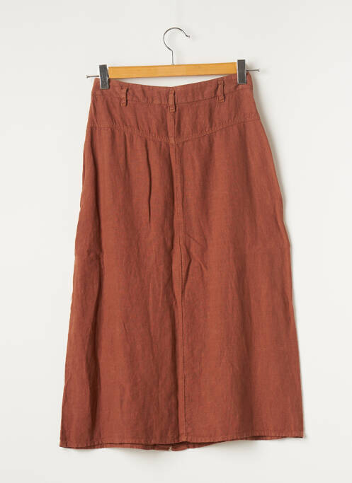 Jupe mi-longue marron ONE STEP pour femme