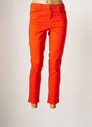 Jeans coupe slim broderie rivets taille normale orange LOLA ESPELETA femme