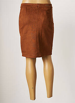 Jupe mi-longue stretch marron THALASSA femme