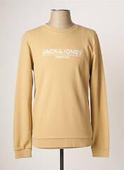 Sweat-shirt beige JACK & JONES pour homme seconde vue