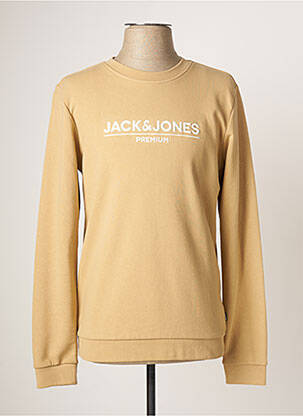 Sweat-shirt beige JACK & JONES pour homme