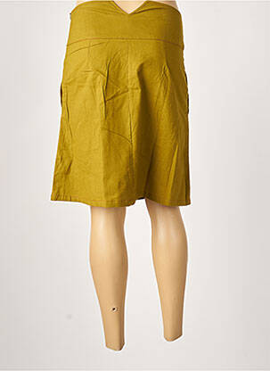 Jupe mi-longue fermeture zip latéral vert KALI YOG femme