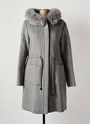 Manteau long gris BETTY BARCLAY pour femme