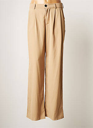 Pantalon large beige ELENZA BY L&L pour femme