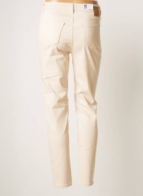 Jean coupe Mom beige PIECES pour femme