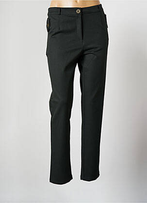 Pantalon chino fermeture zippée sous rabat boutonné taille normale vert LE PETIT BAIGNEUR femme
