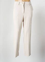Pantalon droit beige QUATRE VINGT JOURS pour femme seconde vue