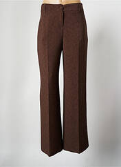 Pantalon large marron MADE IN ITALY pour femme seconde vue