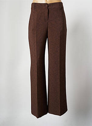 Pantalon large marron MADE IN ITALY pour femme
