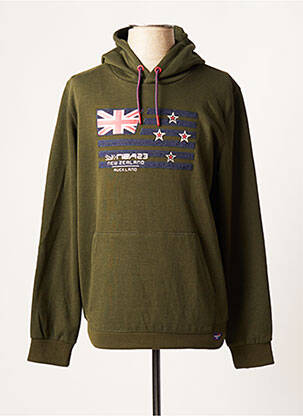 Sweat-shirt vert NEW ZEALAND AUCKLAND pour homme