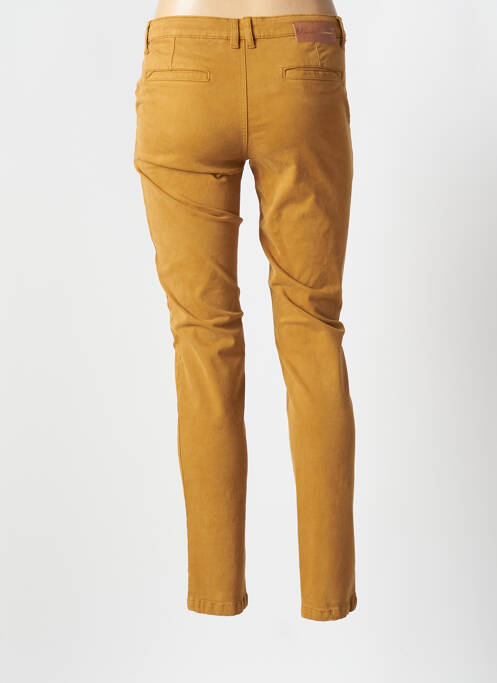 Pantalon chino fermeture zippée sous rabat boutonné taille normale jaune LOLA ESPELETA femme