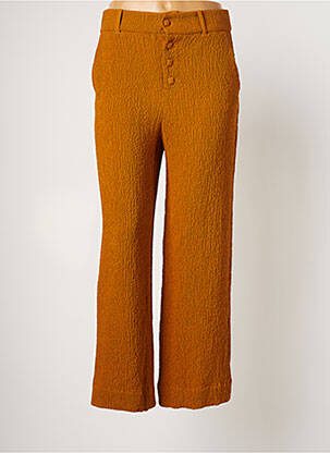 Pantalon 7/8 stretch taille normale jaune I.CODE (By IKKS) femme