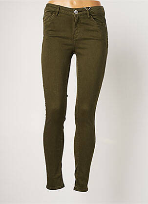 Pantalon slim stretch taille normale vert GARCIA femme