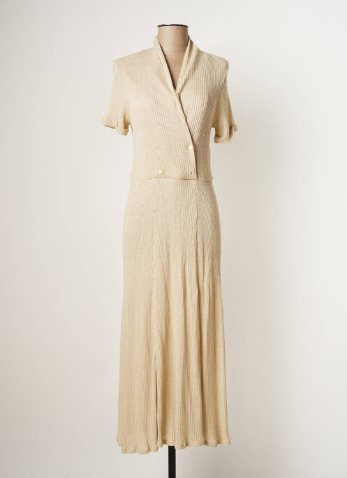 Robe longue beige I.CODE (By IKKS) pour femme