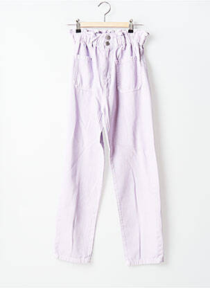 Jeans coupe droite violet TEDDY SMITH pour fille