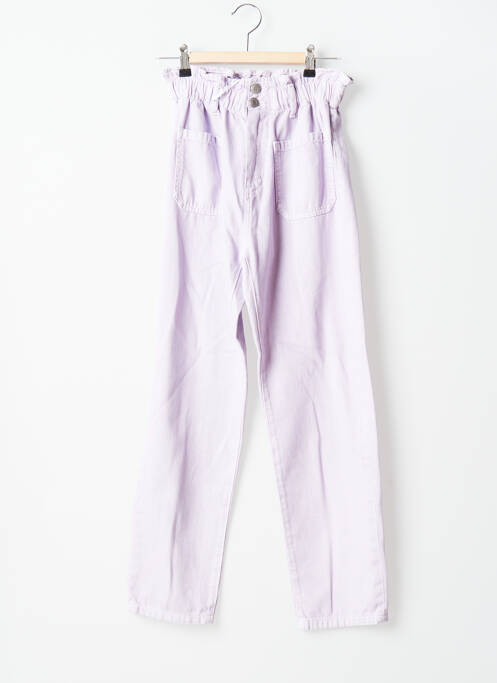 Jeans coupe droite violet TEDDY SMITH pour fille