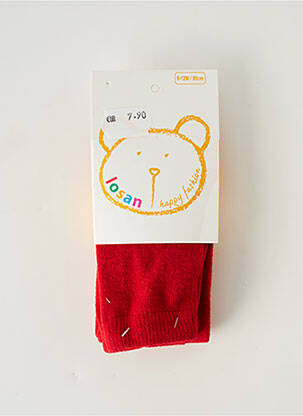 Chaussettes forme chaussettes hautes rouge LOSAN fille