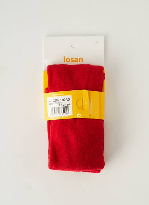Chaussettes forme chaussettes hautes rouge LOSAN fille