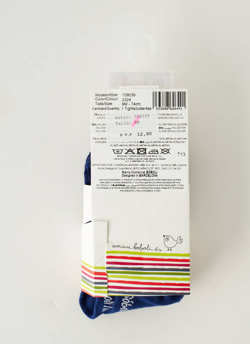 Chaussettes bleu BOBOLI pour fille