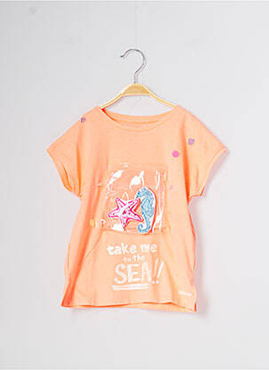T-shirt orange DESIGUAL pour fille