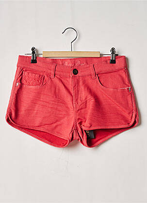 Short stretch taille ajustable rouge BECKARO fille