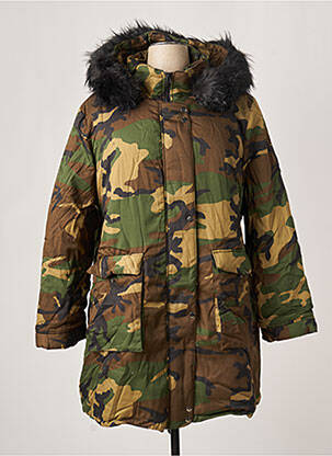 Parka manches longues a capuche vert VIRGINIE & MOI femme
