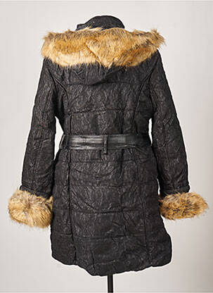 Parka fermeture zippée sur le devant a capuche noir VIRGINIE & MOI femme