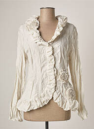 Veste casual coupe cintrée blanc L33 femme