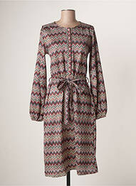 Robe pull tissage chiné manches longues beige MOLLY BRACKEN femme