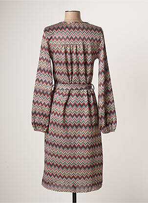 Robe pull tissage chiné manches longues beige MOLLY BRACKEN femme