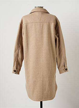 Manteau long coupe droite sans capuche beige GARCIA femme