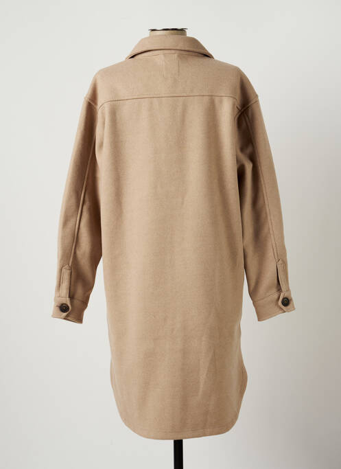 Manteau long coupe droite sans capuche beige GARCIA femme