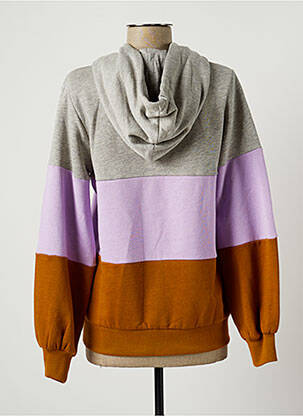 Sweat-shirt à capuche col v manches longues gris NUMPH femme
