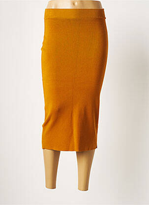 Jupe mi-longue taille haute jaune NUMPH femme