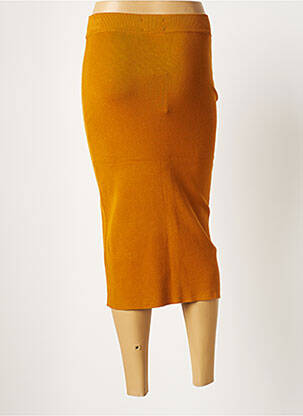 Jupe mi-longue taille haute jaune NUMPH femme