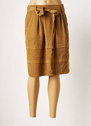 Jupe mi-longue taille haute beige NUMPH femme