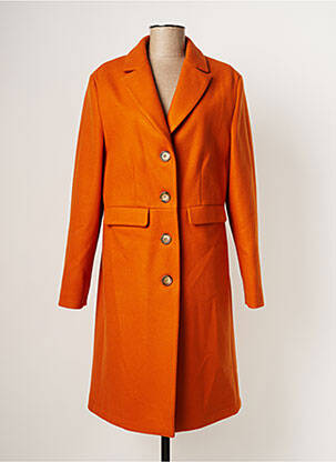 Manteau long orange QUATRE VINGT JOURS pour femme