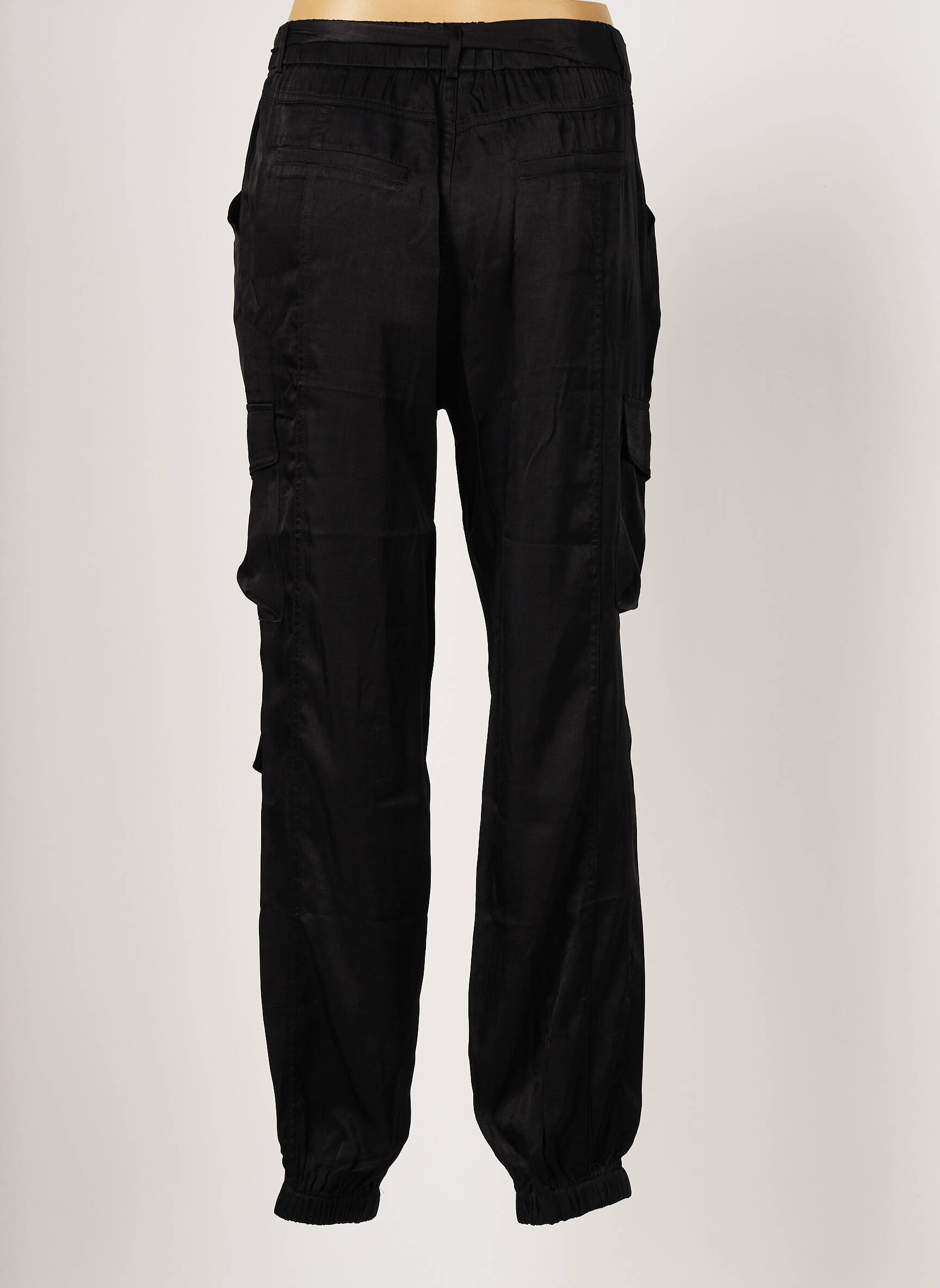 CREAM Pantalon cargo de couleur noir en soldes pas cher 2023397-noir00 -  Modz