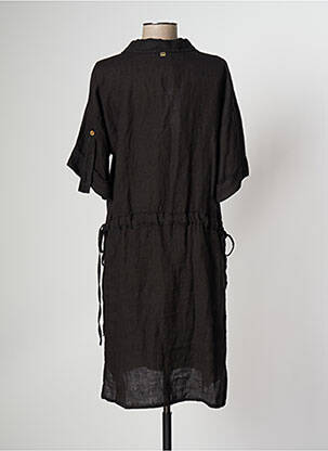 Robe mi-longue coupe fluide manches courtes noir MARKUP femme